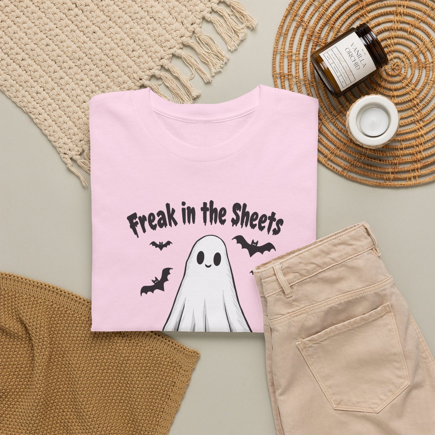 Ghost Tee — “Freak in the Sheets, So Don’t Ghost Me” Halloween Graphic T-Shirt