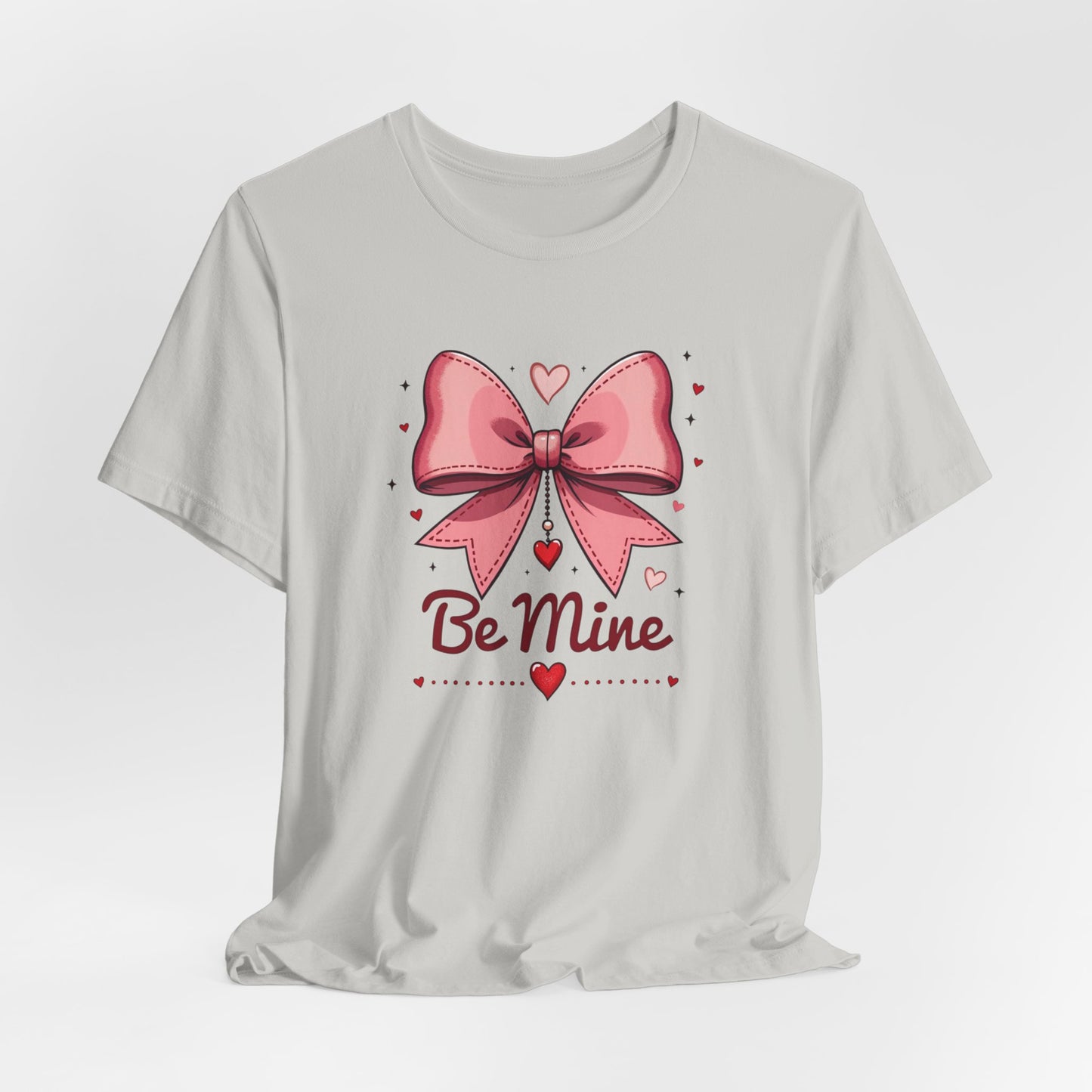 Valentine 'Be Mine' Pink Bow T‑Shirt