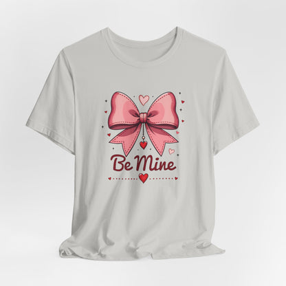 Valentine 'Be Mine' Pink Bow T‑Shirt