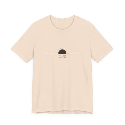 Sunrise Minimalist Tee — "Winter Solstice" Graphic T-Shirt