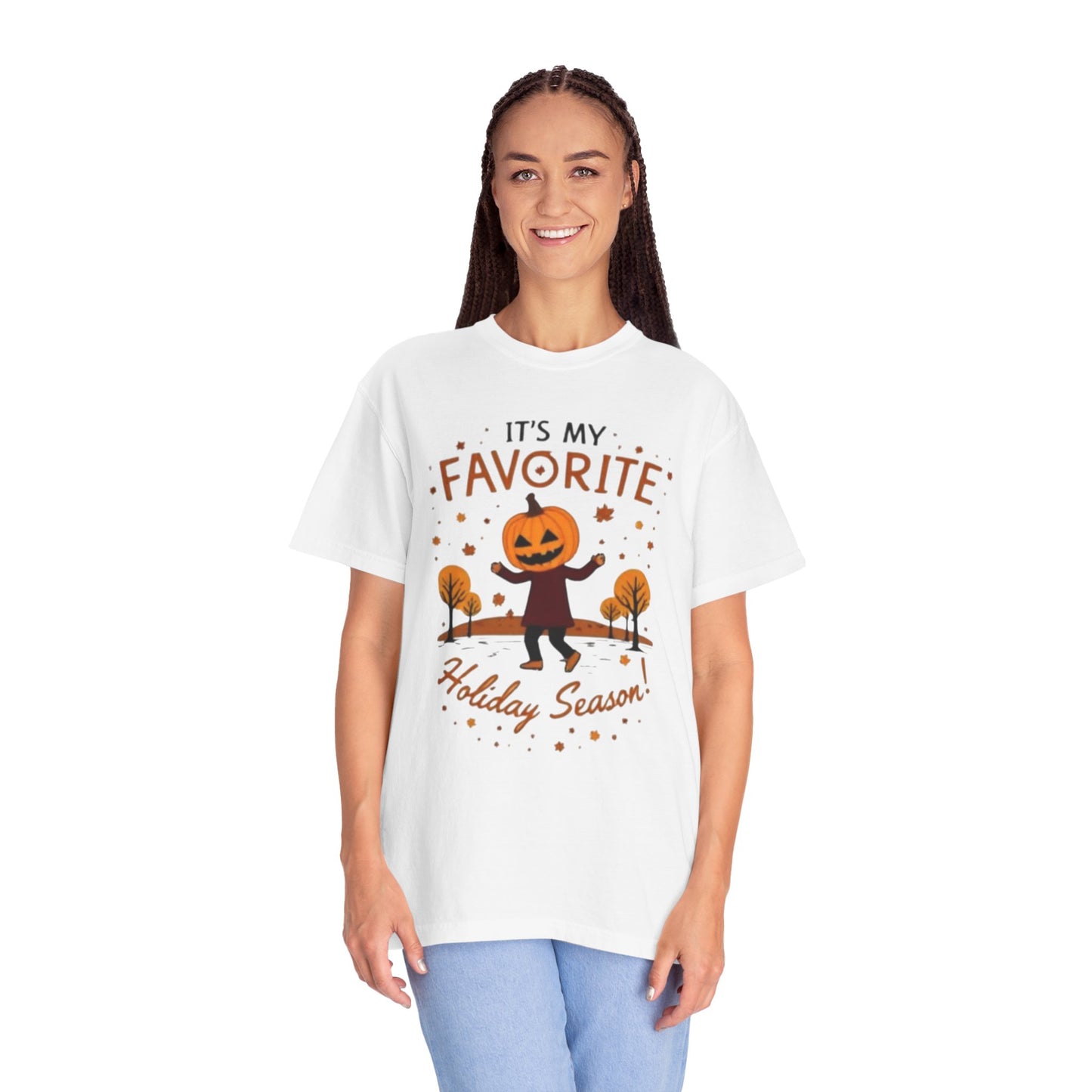 Halloween Pumpkin Head T-Shirt — "It's My Favorite Holiday Season!"