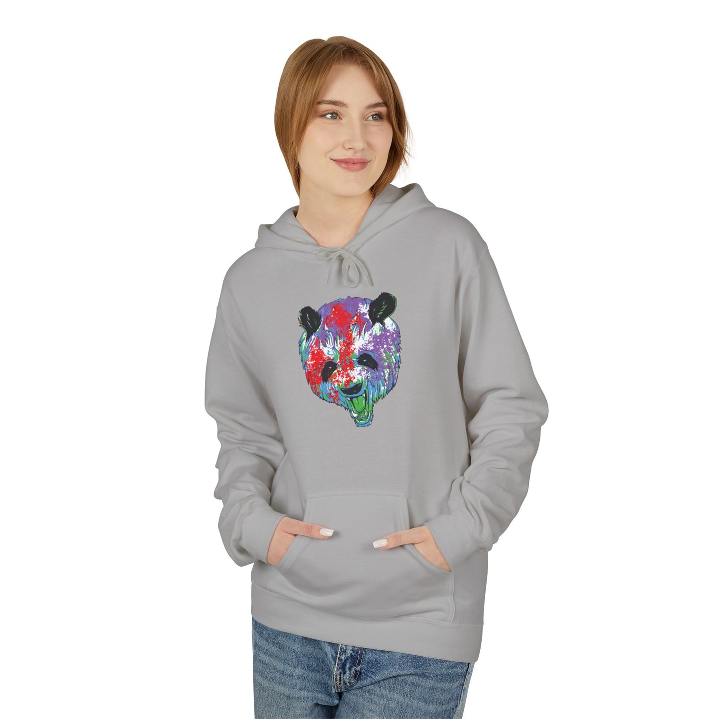 Psychedelic Panda, Unisex Midweight Softstyle Fleece Hoodie