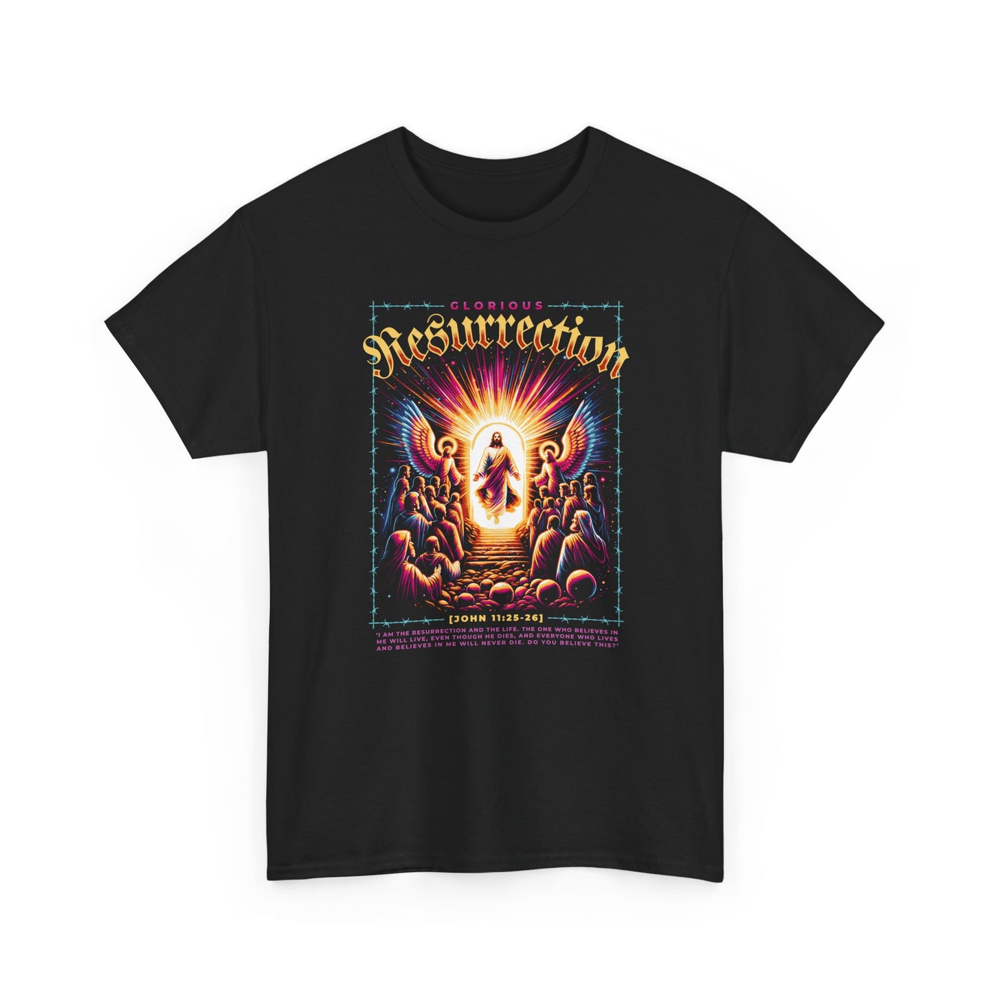 Resurrection Graphic Tee — Vintage Religious Revival T-Shirt