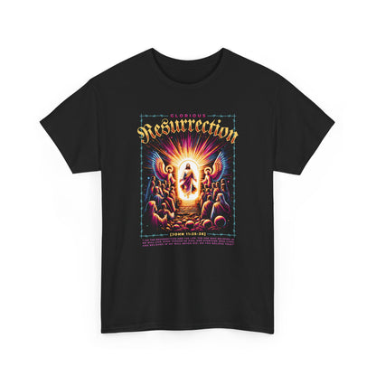 Resurrection Graphic Tee — Vintage Religious Revival T-Shirt