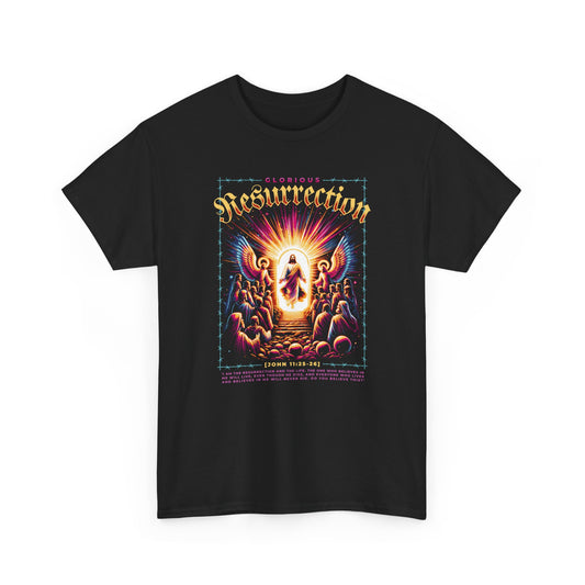 Resurrection Graphic Tee — Vintage Religious Revival T-Shirt
