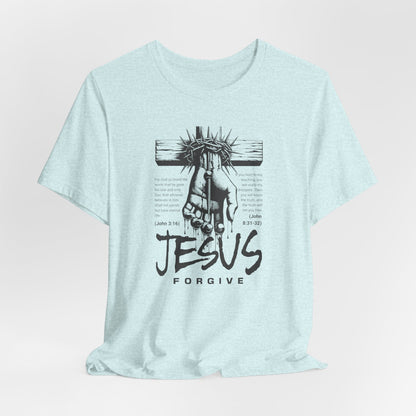 Jesus Forgive Cross T-Shirt — Christian Faith Tee