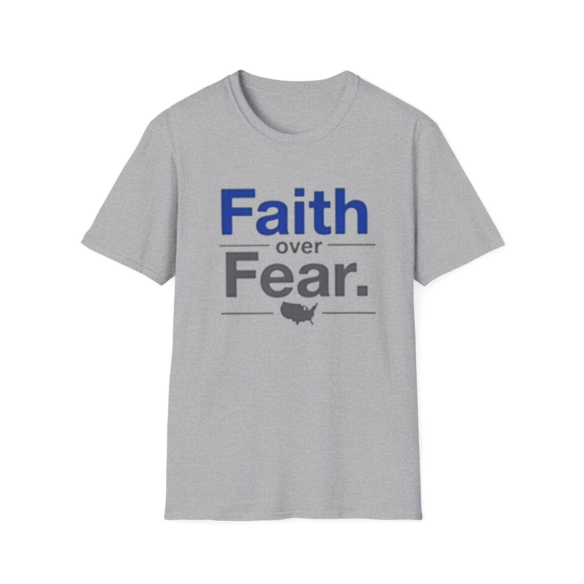 Faith Over Fear Unisex Softstyle T-Shirt | Inspirational Tee for Motivational Gifts, Everyday Wear, Faith, Courage, Positive Vibes - Psychonaut Swag