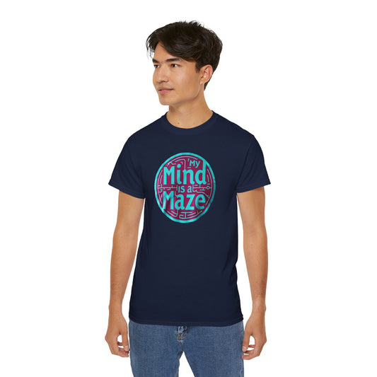 Mind is a Maze Unisex Ultra Cotton Tee - Creative and Thoughtful Shirt - Psychonaut Swag