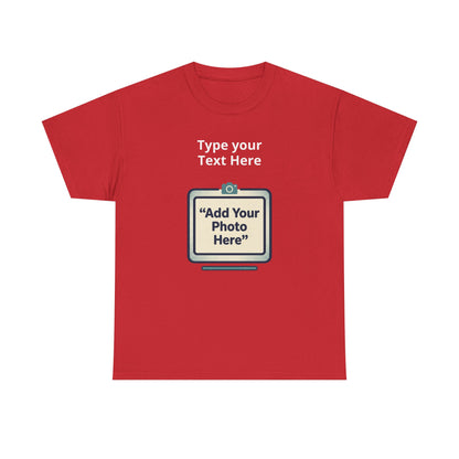 Customize Your Own (Adult) Heavy Cotton Tee — Personalized Image or Text T-Shirt