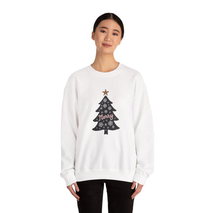 Merry Tree, Christmas sweatshirt, Unisex Heavy Blend™ Crewneck Sweatshirt