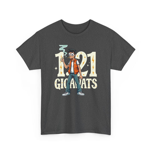 Gigawatts of Power,  Unisex Heavy Cotton Tee, Graphic Shirt, Retro Tee, Casual Wear, Geek Fashion, Fun Gift - Psychonaut Swag