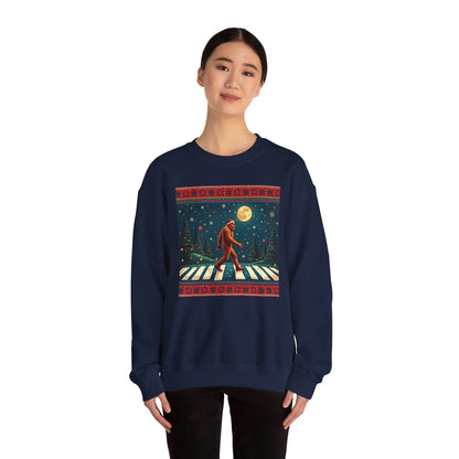 Bigfoot Holiday Sweatshirt — Sasquatch Crossing Winter Christmas Crewneck