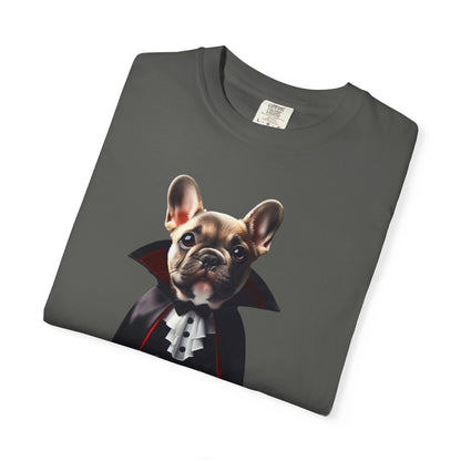 Funny French Bulldog Vampire T-Shirt, Pet Lover Gift, Halloween Costume Tee, Dog Theme Apparel, Unisex Graphic Shirt
