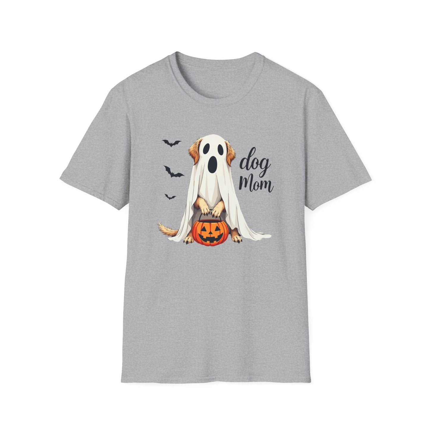 Dog Mom Halloween T‑Shirt — Cute Ghost Pup Pumpkin Tee