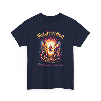 Resurrection Graphic Tee — Vintage Religious Revival T-Shirt