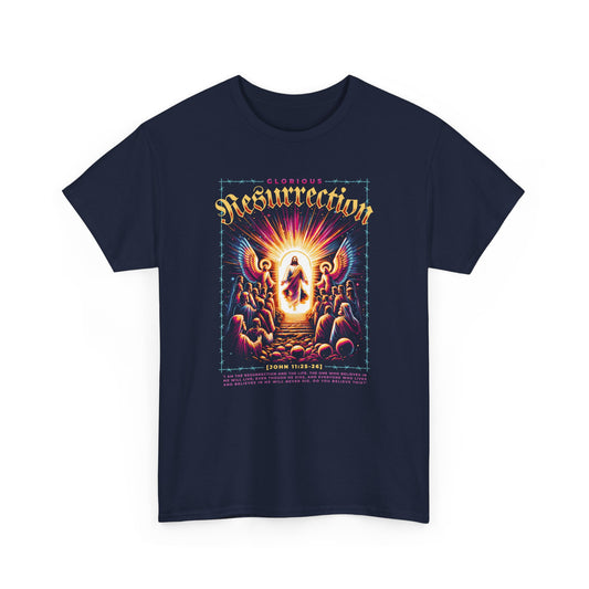 Resurrection Graphic Tee — Vintage Religious Revival T-Shirt