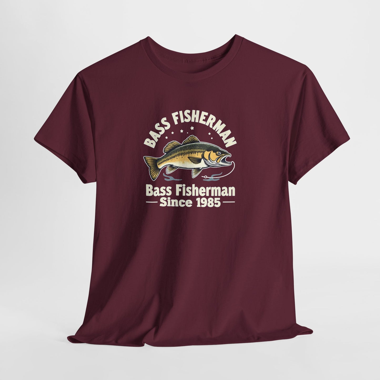 Bass Fisherman T-Shirt – "Bass Fisherman Since 1985" Vintage Fishing Tee