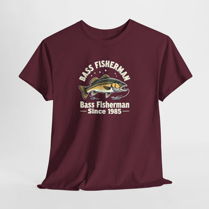 Bass Fisherman T-Shirt – "Bass Fisherman Since 1985" Vintage Fishing Tee