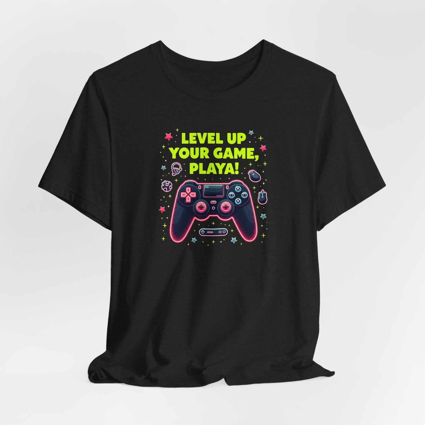 Level Up Your Game Playah! Gaming T-Shirt — Retro Controller Design