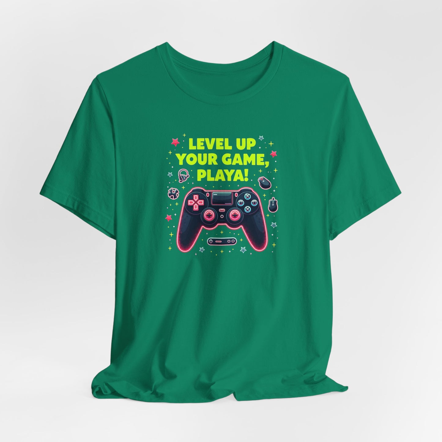 Level Up Your Game Playah! Gaming T-Shirt — Retro Controller Design