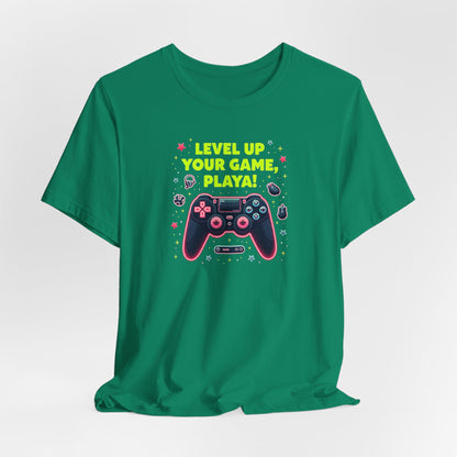 Level Up Your Game Playah! Gaming T-Shirt — Retro Controller Design