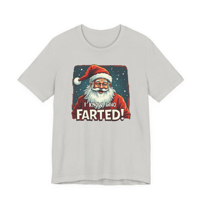 Funny Christmas T-Shirt – Vintage Santa "I Know Who Farted!" Holiday Tee
