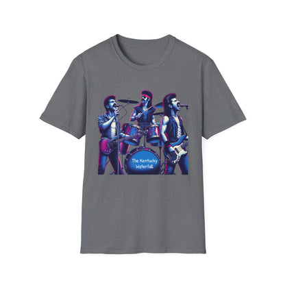 The Kentucky Waterfall, Retro Music Band Unisex Softstyle T-Shirt - Perfect for Concerts and Festivals - Psychonaut Swag