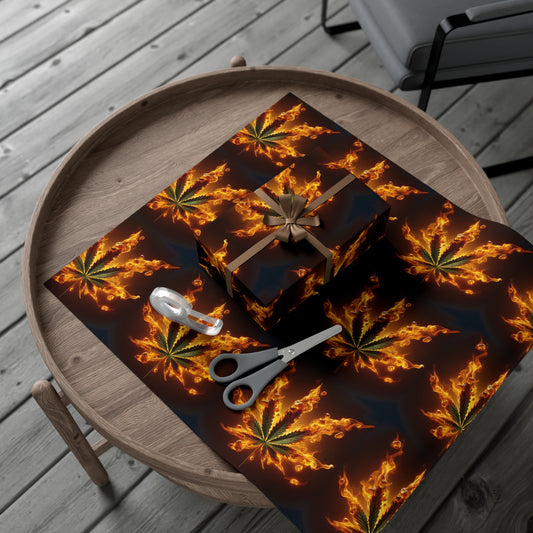 Gift Wrap Paper - Blazing Hemp Design - Psychonaut Swag