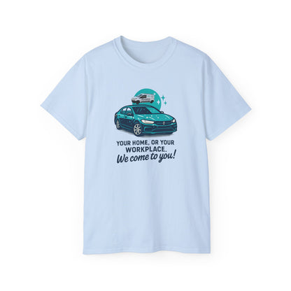 Advanced Car Service Humor Tee, Funny T-Shirt for Mechanics, Auto Enthusiasts, Gift for Dad, Car Lover Apparel, Perfect for Birthdays