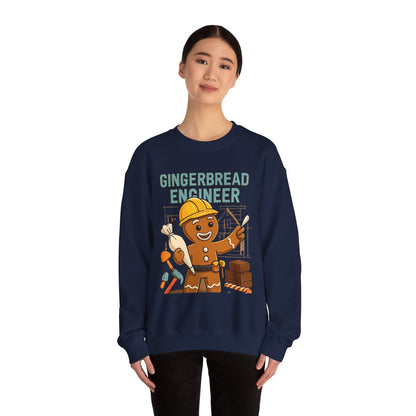 Gingerbread Engineer Sweatshirt — Cute Holiday Builder Graphic Crewneck
