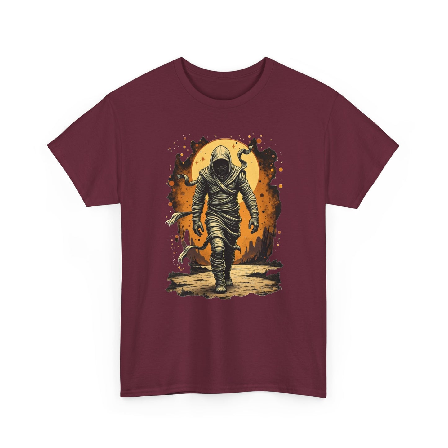 Mummy Walk Vintage Graphic Tee — Space Explorer Moonlit Sci‑Fi Shirt