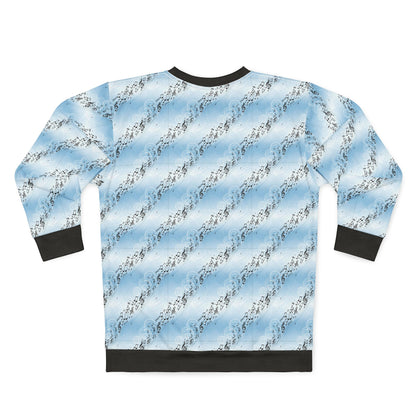Sky Blue Diagonal Script Sweatshirt