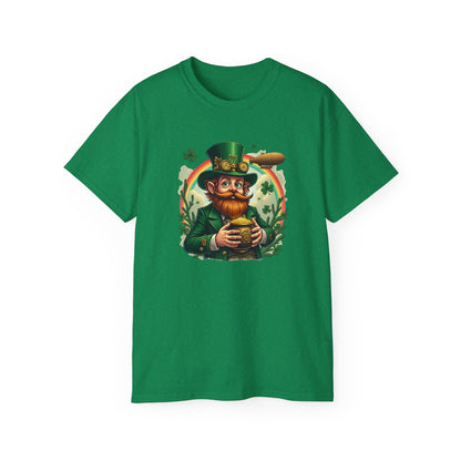 St. Patrick's Day Steampunk Leprechaun T-Shirt - Vintage Irish Lucky Beer Design