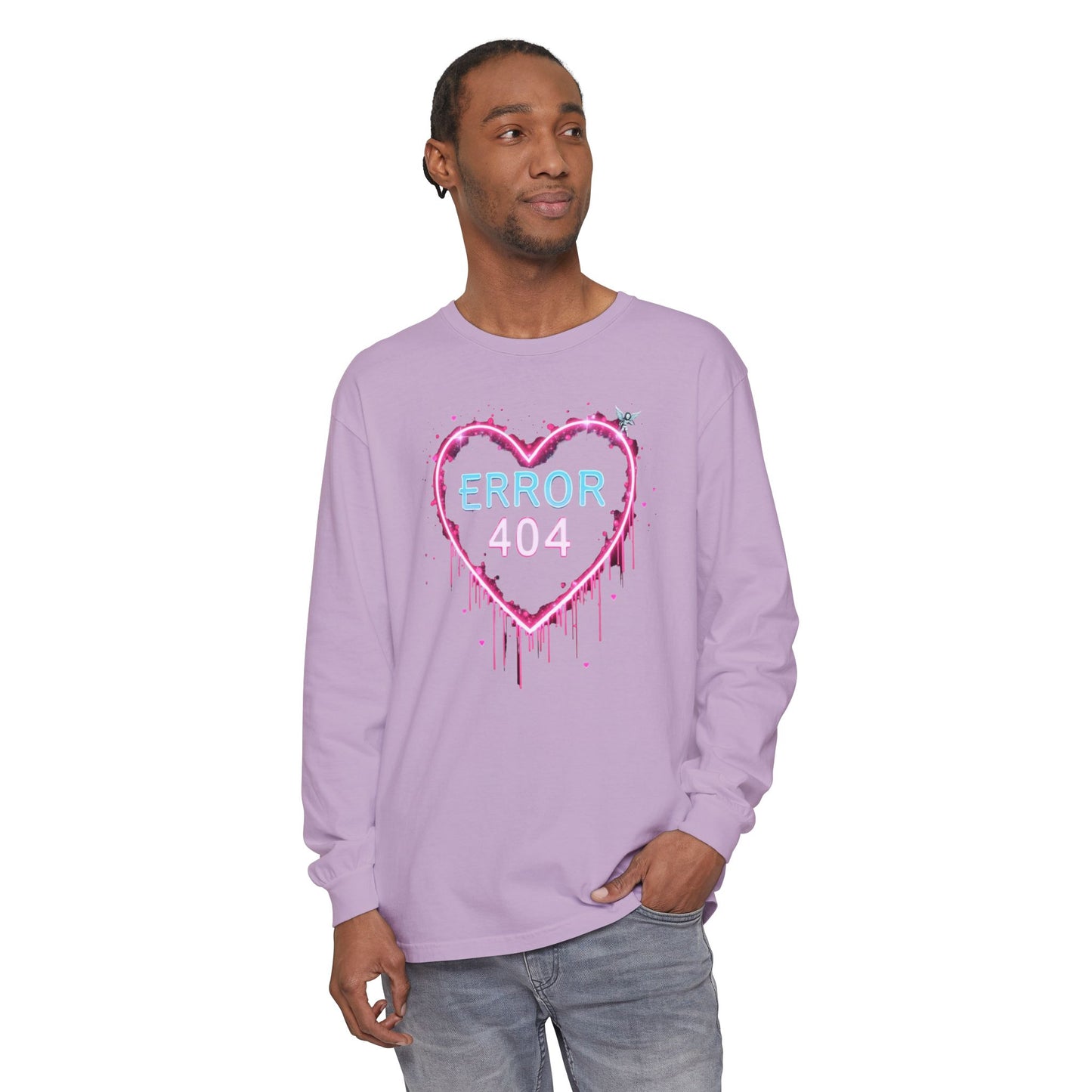 Error 404 Neon Heart Long Sleeve Tee