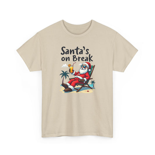 Santa's On Break T-Shirt – Funny Tropical Christmas Tee