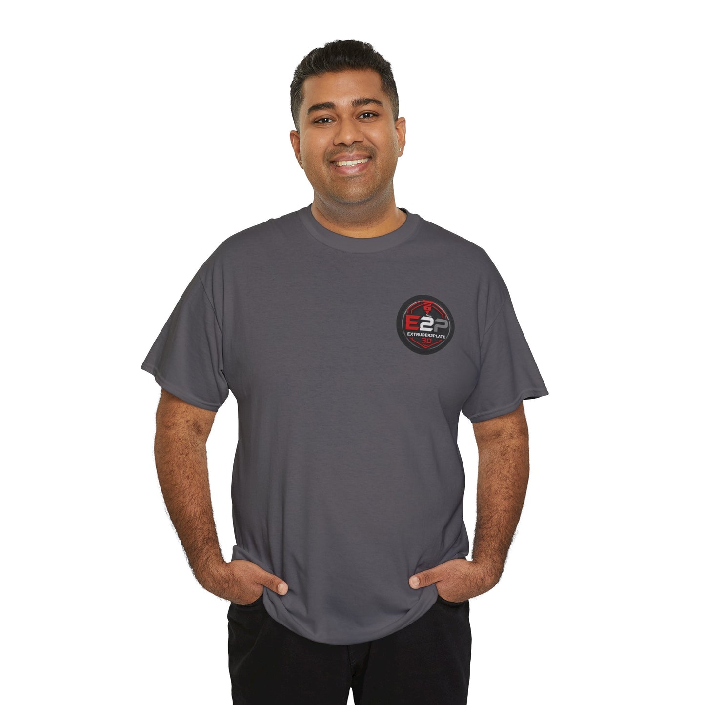 Extruder2Plate, Poop Happens T‑Shirt — Funny Cartoon 3D Printer Graphic Tee