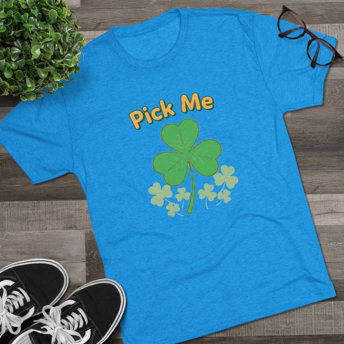 Pick Me Shamrock Tee — St. Patrick’s Day Clover Graphic T‑Shirt