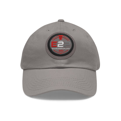 Extruder2Plate, Dad Hat with Leather Patch (Round)