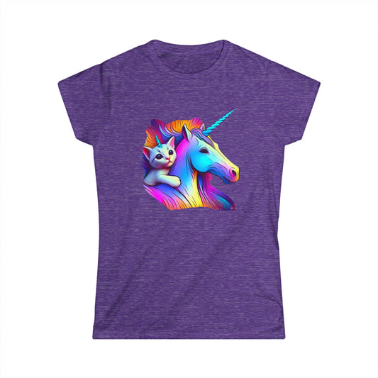 Catacorn and Unicorn, Women's Softstyle Tee - Psychonaut Swag