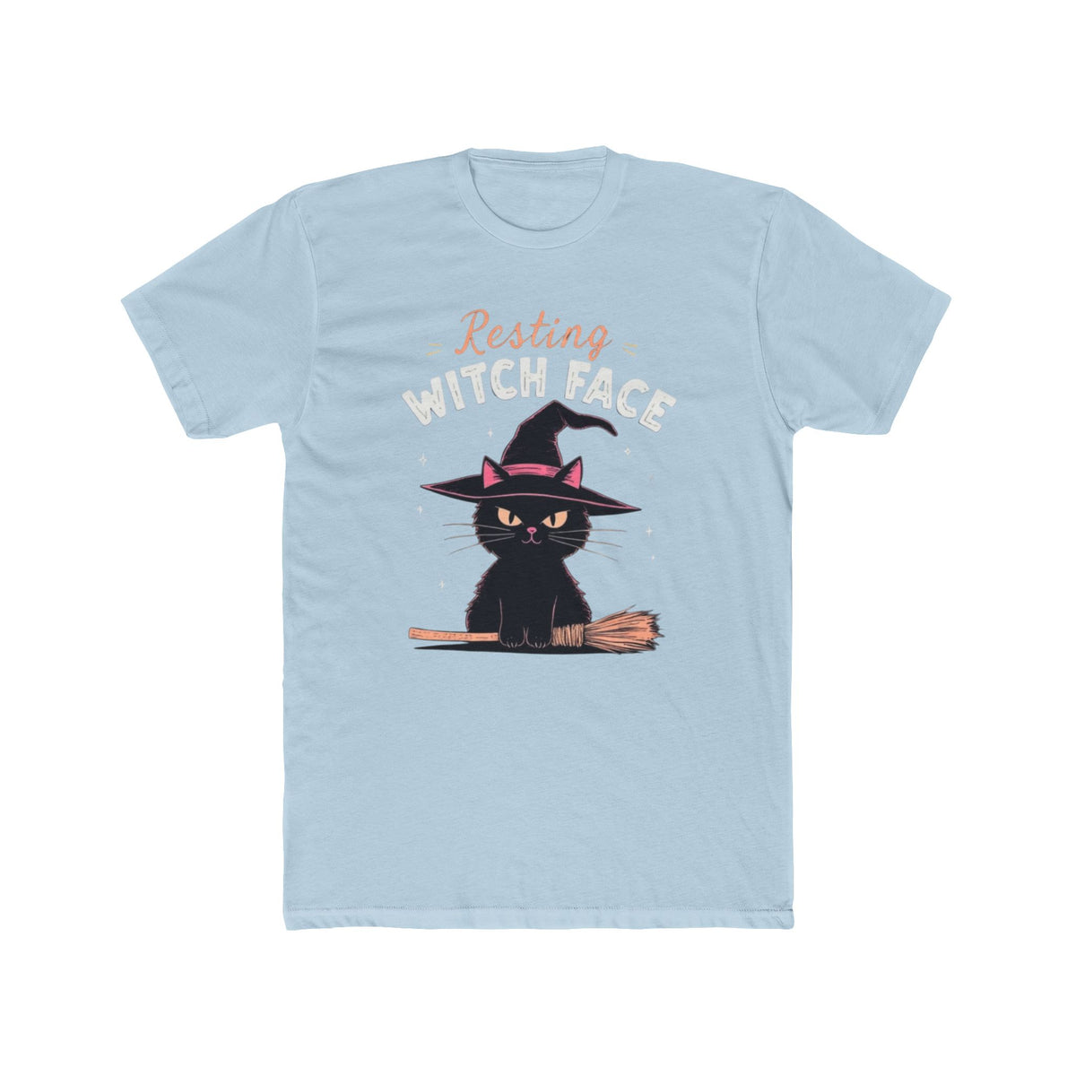 Resting Witch Face Tee - Cute Cat Graphic T-Shirt, Halloween Shirt, Fall Apparel, Unisex Crew Neck, Gift for Cat Lovers