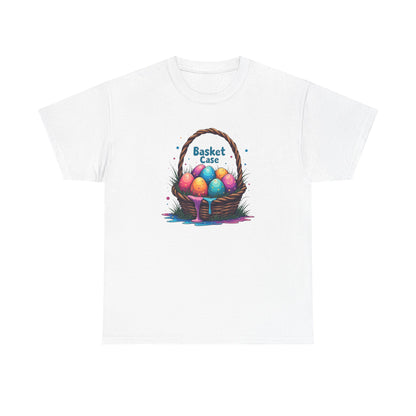 Basket Case, Easter Basket Tee — Colorful Painted Easter Eggs Graphic Shirt