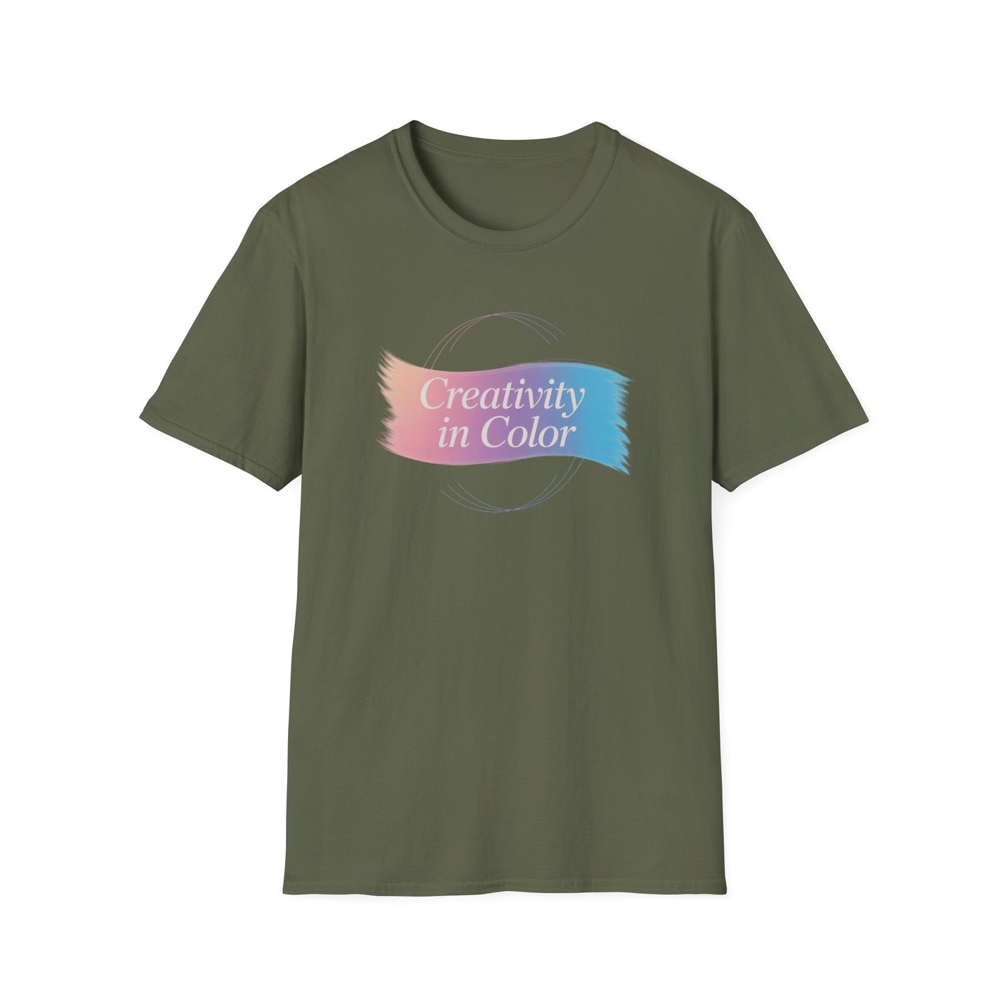 Creativity in Color T-Shirt — Pastel Brushstroke Art Tee