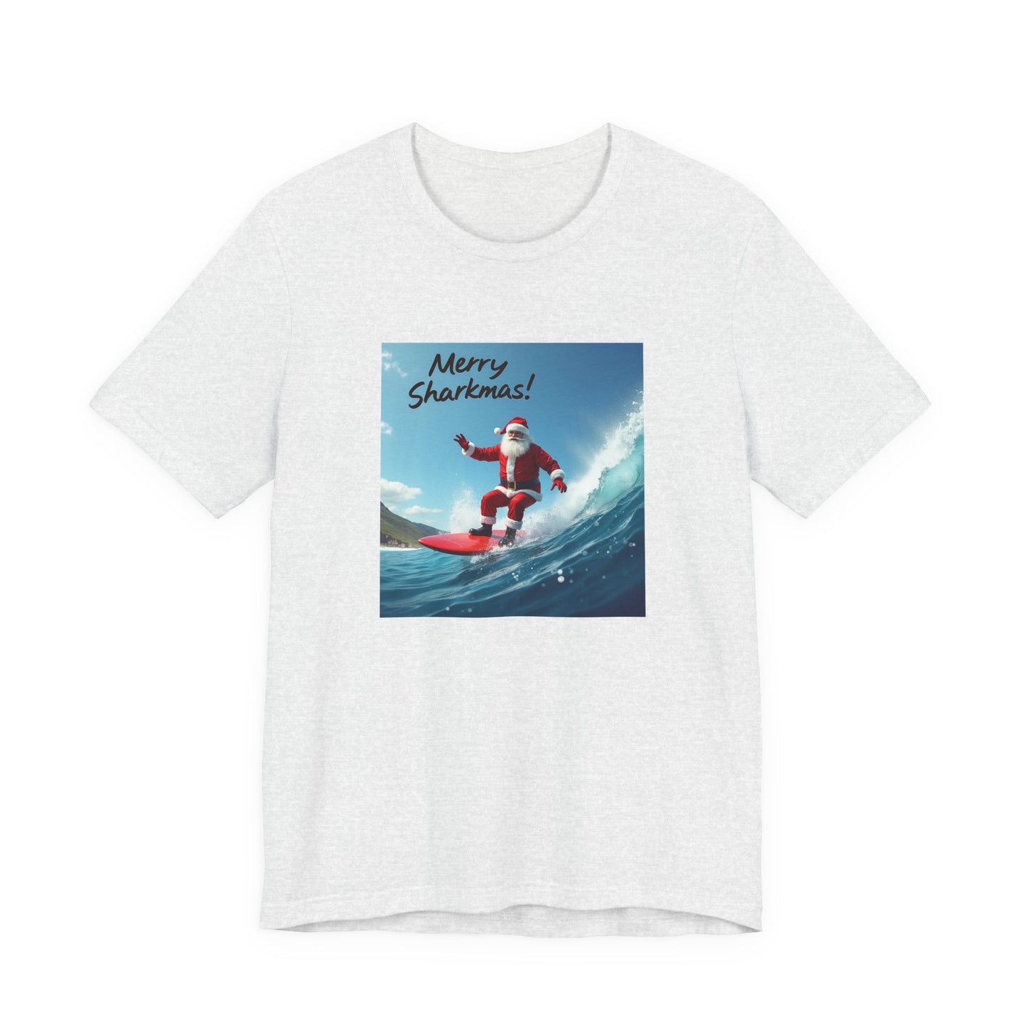Merry Sharkmas Surfing Santa T-Shirt