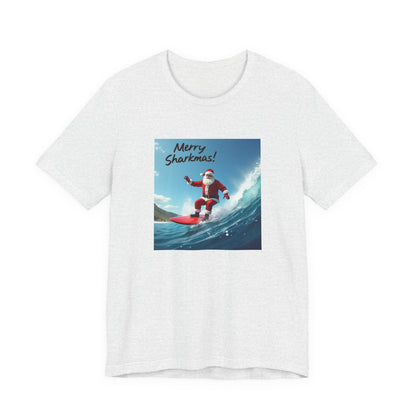 Merry Sharkmas Surfing Santa T-Shirt