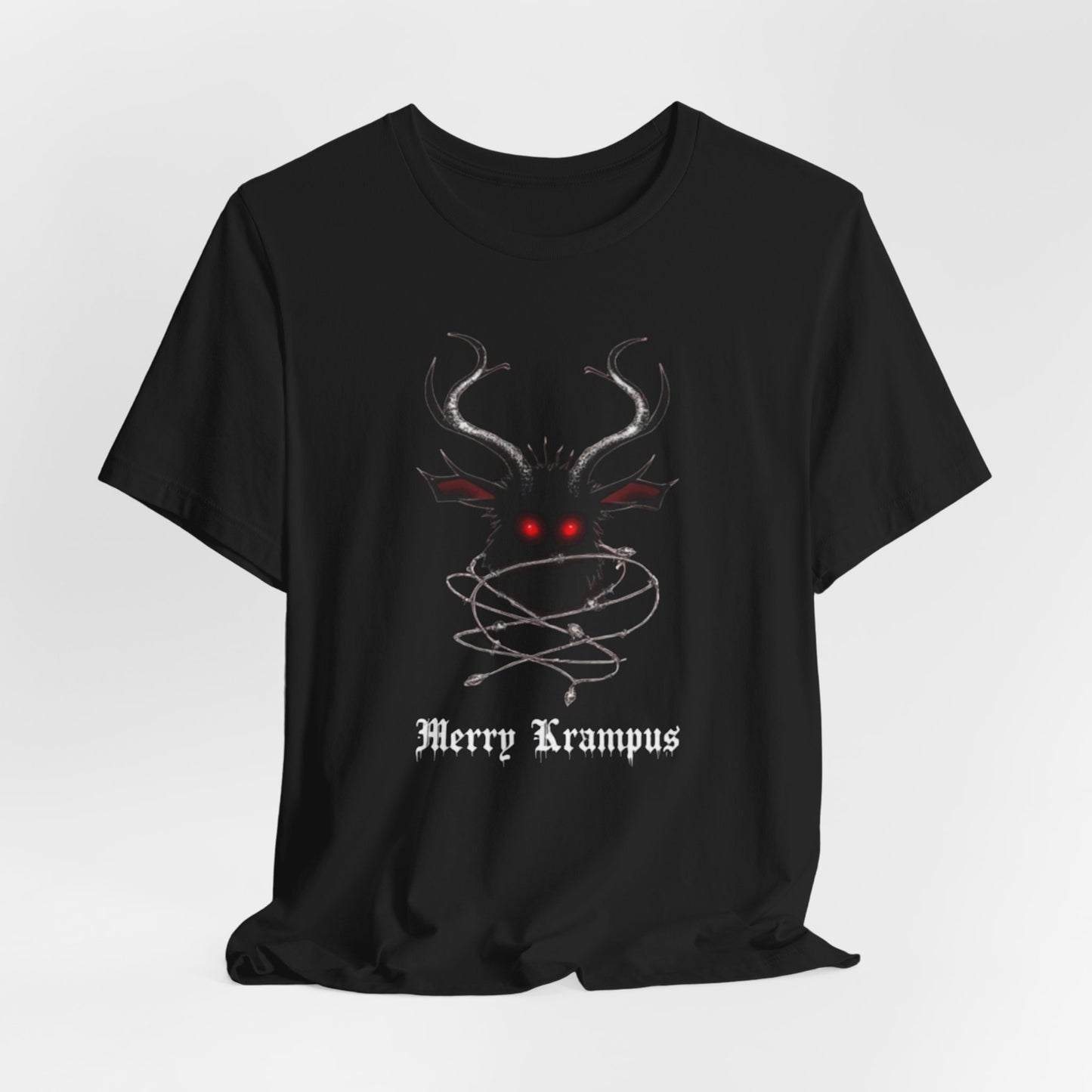 Krampus Graphic Tee — "Merry Krampus" Holiday Horror T-Shirt