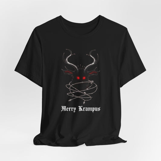 Krampus Graphic Tee — "Merry Krampus" Holiday Horror T-Shirt