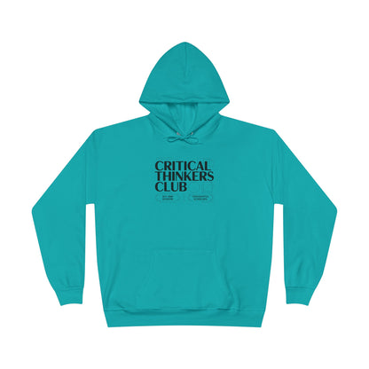 Critical Thinkers Club Hoodie — Graphic Pullover for Students & Intellectuals