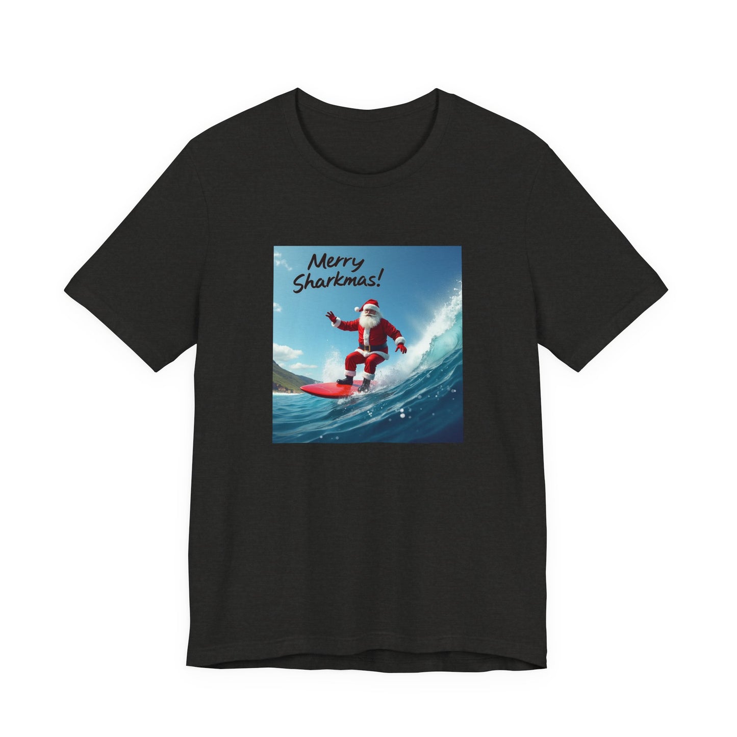 Merry Sharkmas Surfing Santa T-Shirt