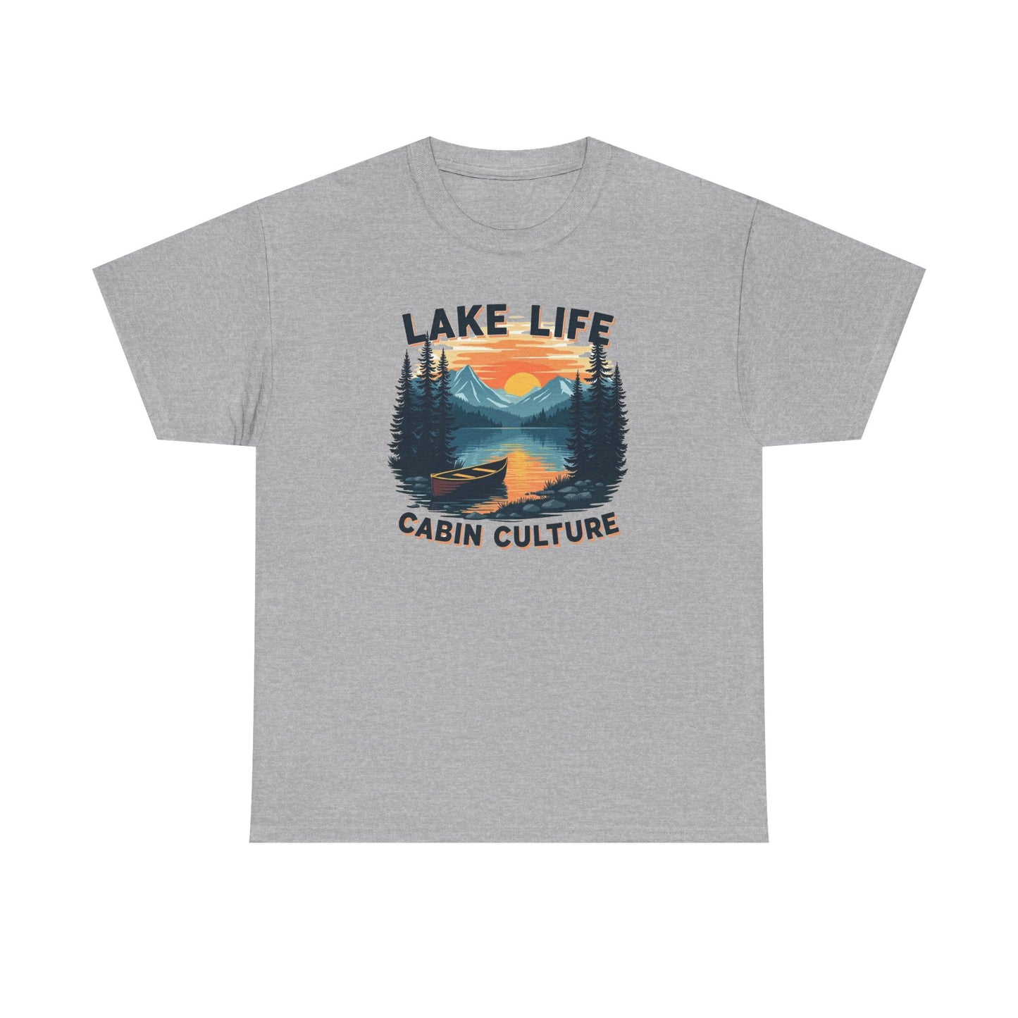 Lake Life Cabin Culture T-Shirt — Vintage Sunset Wilderness Tee