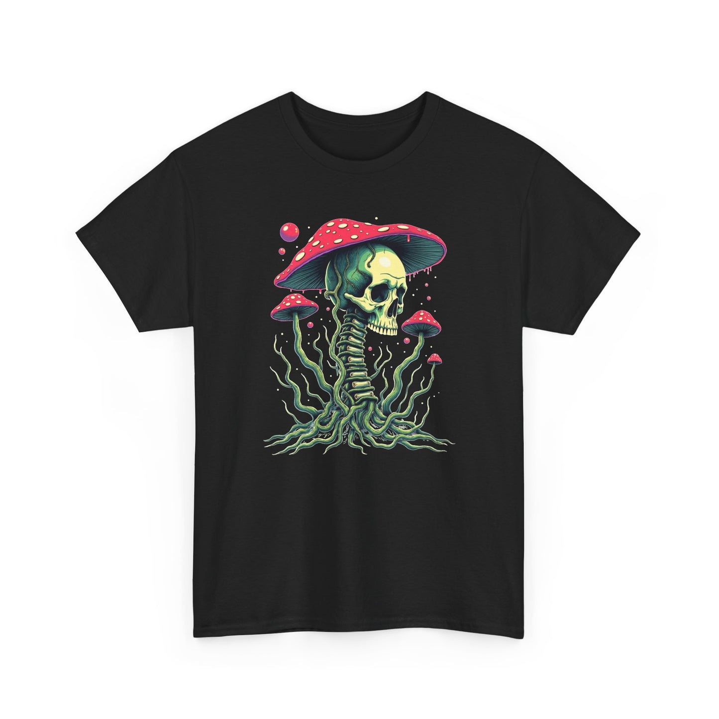 Skull Mushroom Tee — Psychedelic Skull & Fungi Graphic T-Shirt